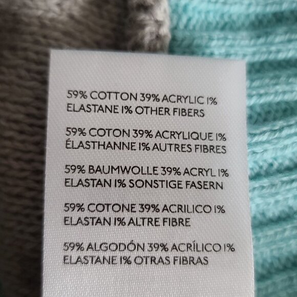 Urban Outfitters BDG Keegan LS Sweater Half-Zip Cropped Sz S Gray Blue NWT - Picture 10 of 12